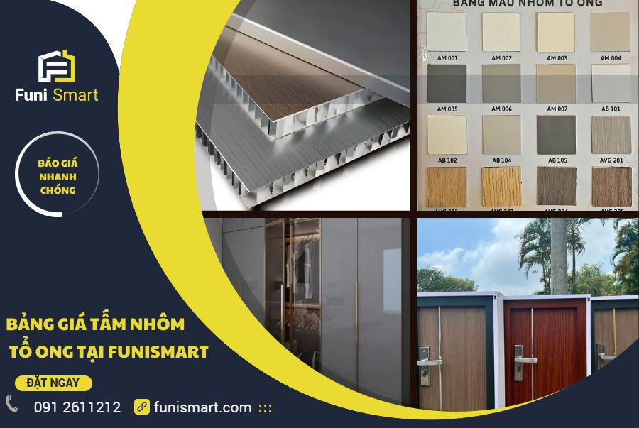 Bảng giá tấm nhôm tổ ong tại Funismart