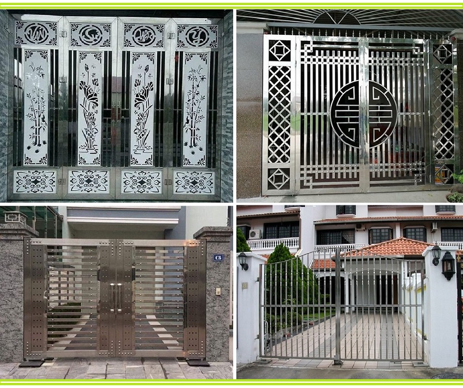 Cổng nhà làm từ inox