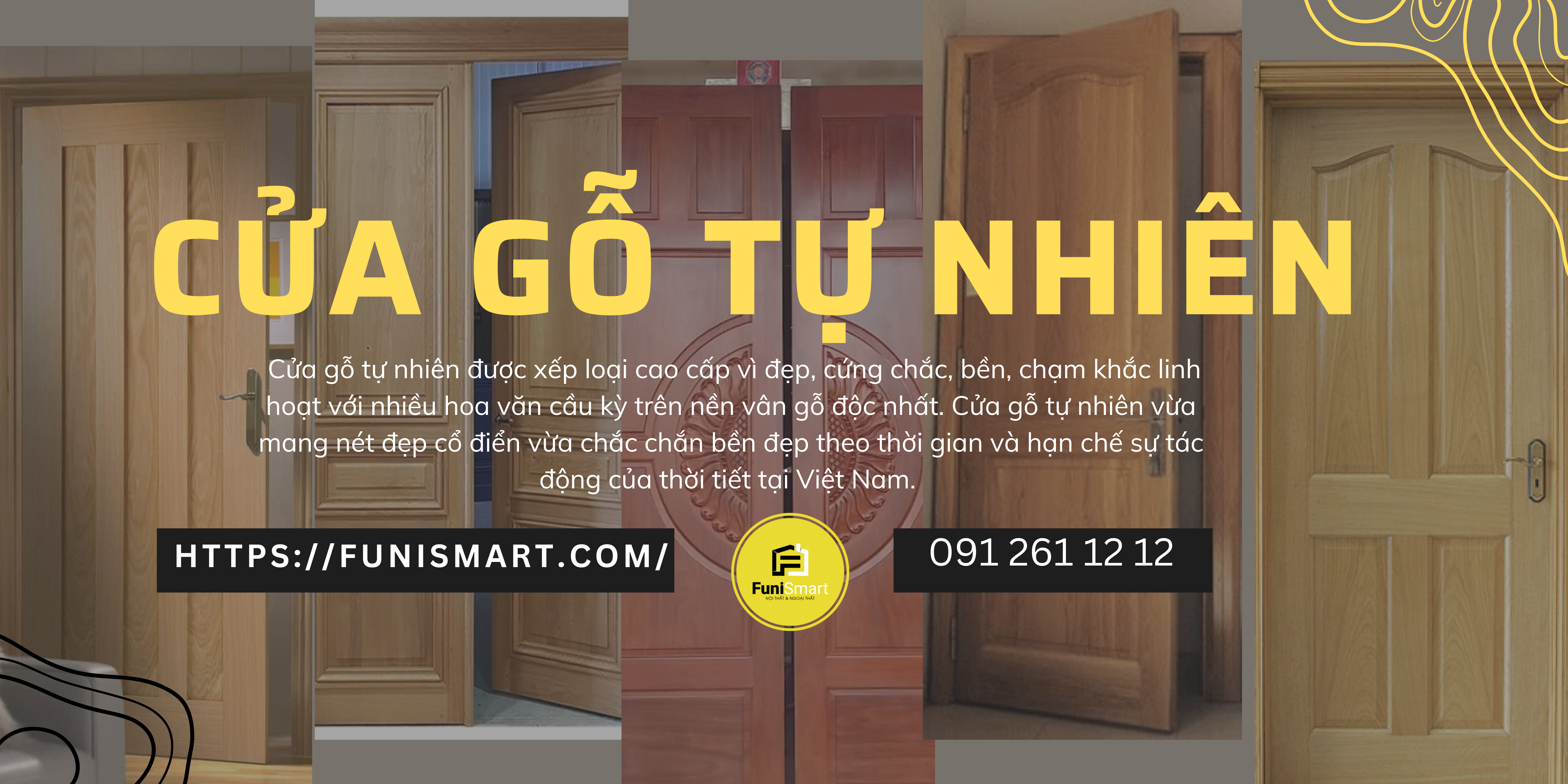 Cửa gỗ tự nhiên tại Funismart
