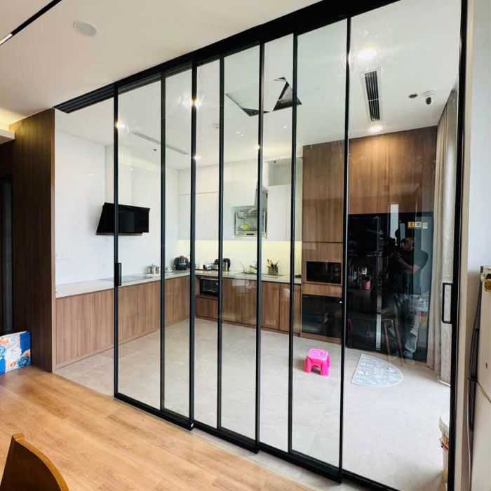 Cửa lùa Slim không ray dưới