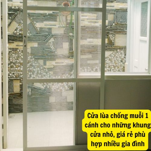 Cửa lùa chống muỗi 1 cánh giá rẻ