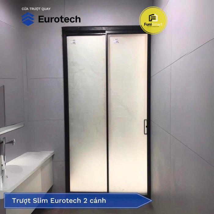 Cửa xếp nhà tắm trượt slim - Xu thế cửa nhà tắm siêu mỏng