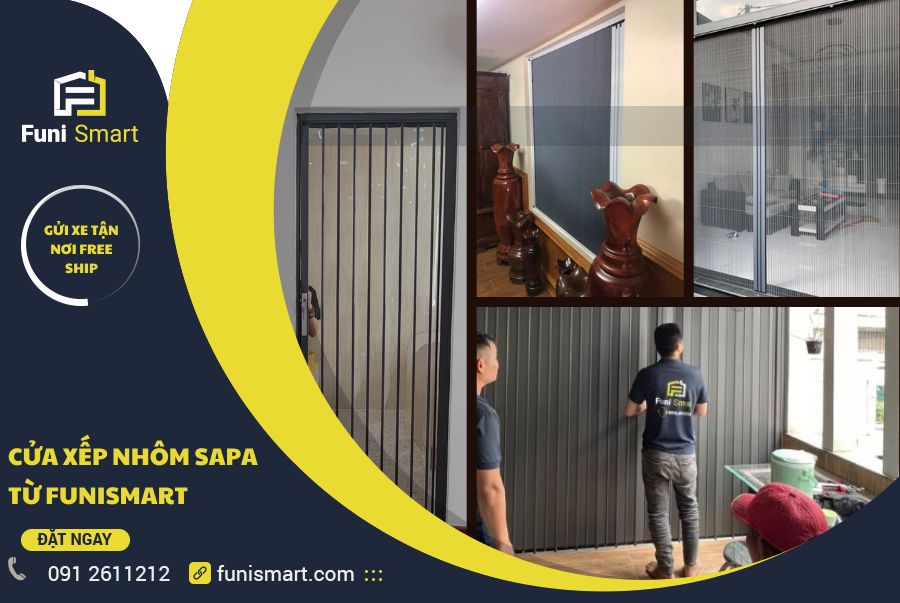 Cửa xếp nhôm Sapa