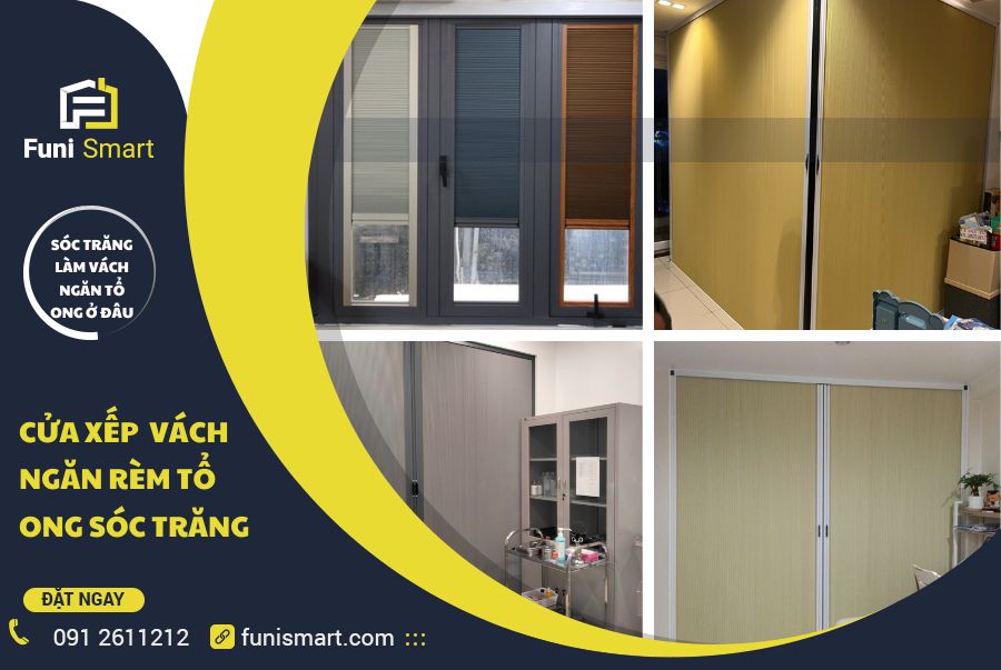 Cửa xếp vách ngăn rèm tổ ong Sóc Trăng