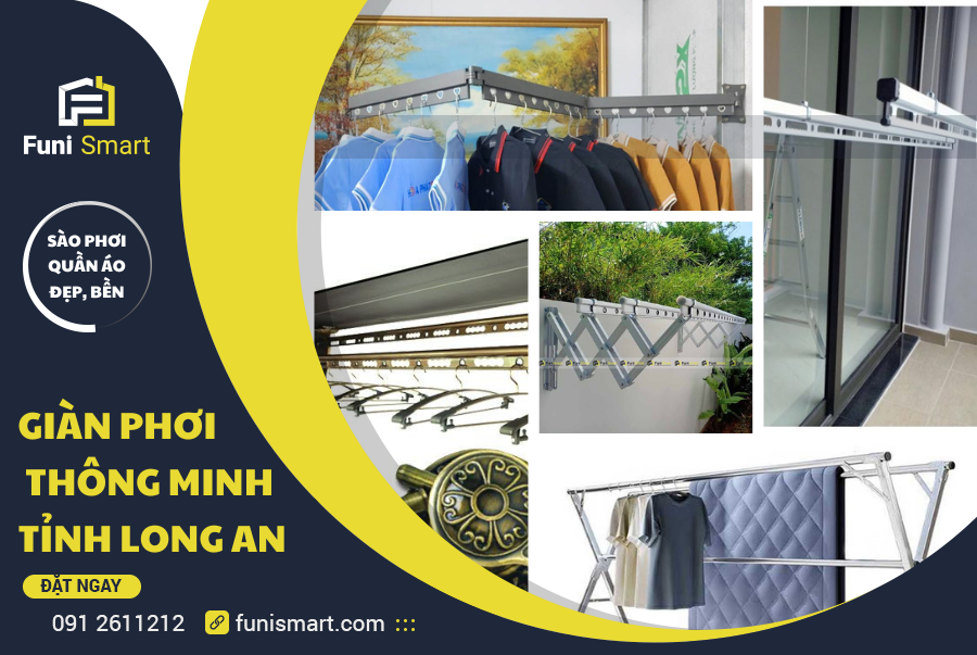 Giàn phơi thông minh tỉnh Long An | Tiện lợi tiết kiệm không gian