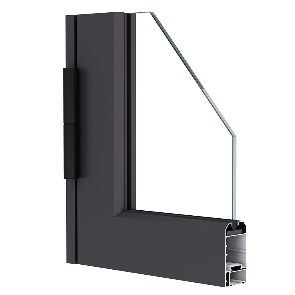 Hệ nhôm 55 vát cạnh làm cửa Hệ nhôm 55 vát cạnh làm cửa