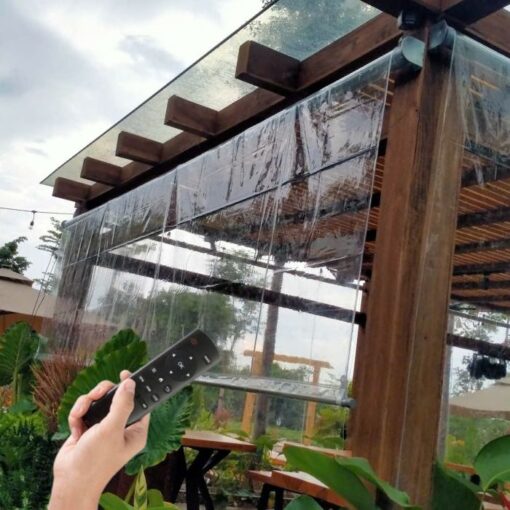 Hệ thống điều khiển của bạt cuốn trong suốt che mưa tự động
