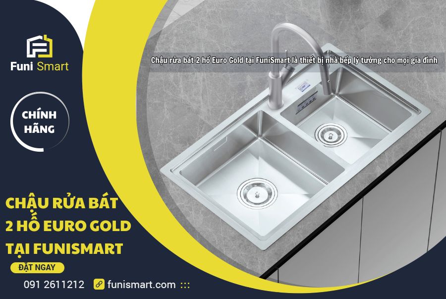Ở đâu bán chậu rửa bát 2 hố Euro Gold chất lượng, giá tốt nhất thị trường