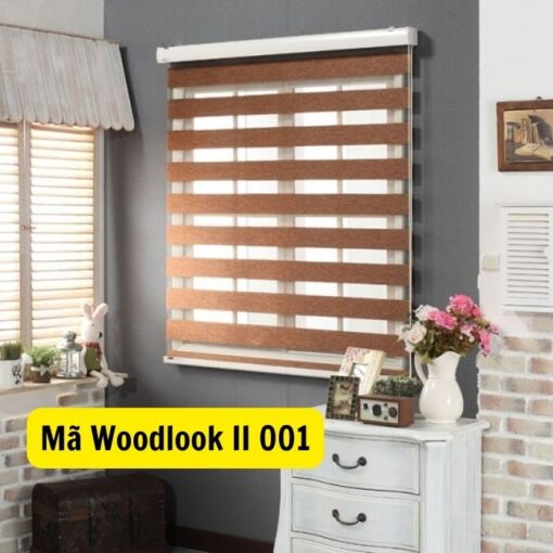 Rèm cầu vồng Woodlook II mã 001 màu nâu gỗ trầm