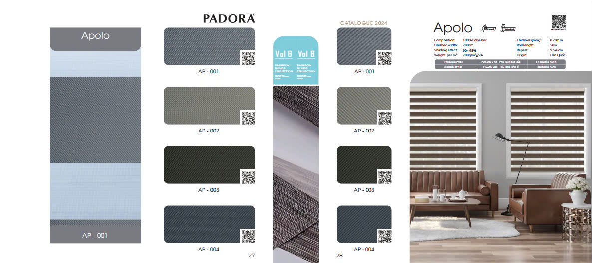 Rèm cầu vòng điều khiển bằng remote màu xám đậm mã Apolo 001 (AP-001)