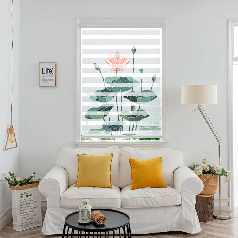 Rèm cầu vồng in hình phong cảnh