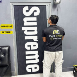 Rèm tổ ong in tranh in Logo in Text theo yêu cầu tại Funismart