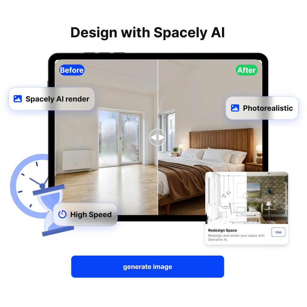 Thiết kế nội thất bởi Spacely AI