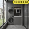Tủ giặt nhôm kết hợp tủ sấy
