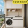 Tủ giặt nhôm thiết kế đi cùng bồn rửa tiện lợi