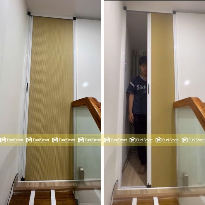 Vách ngăn cửa xếp tổ ong hệ 32 chắc bền đẹp