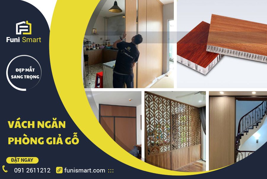 Vách ngăn phòng giả gỗ được ưa thích hiện nay