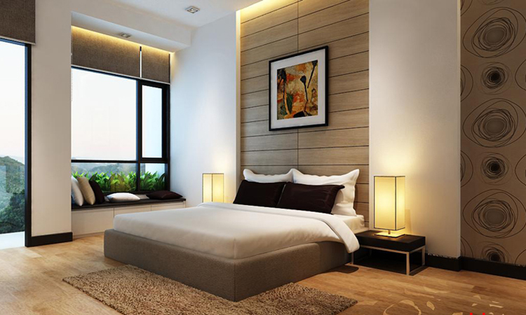 Việc bố trí giường ngủ đẹp giúp căn phòng xinh hơn