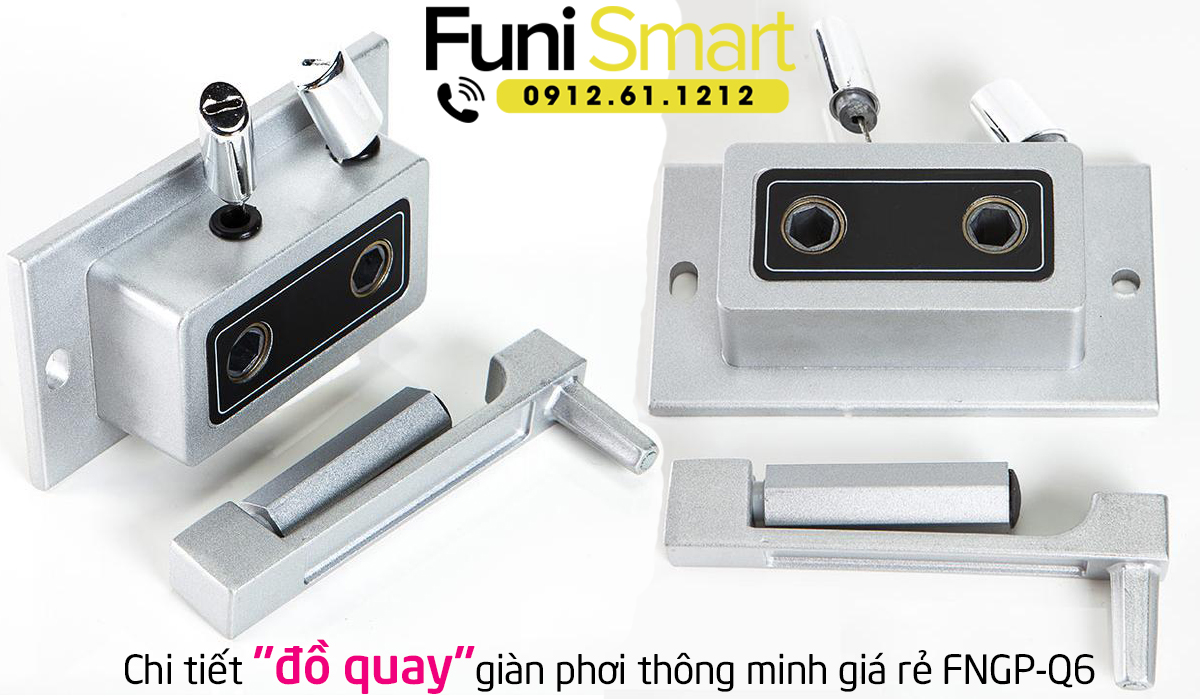 Chi tiết đồ quay giàn phơi thông minh giá rẻ Funismart FNGP-Q6