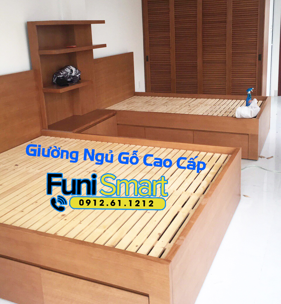 Chi tiết hình ảnh giường ngủ gỗ tự nhiên cao cấp Funismart FNGN14 Chi tiết hình ảnh giường ngủ gỗ tự nhiên cao cấp Funismart FNGN14