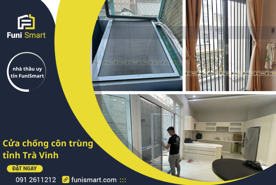 Cửa chống côn trùng tỉnh Trà Vinh | Hiệu suất ngăn muỗi cao