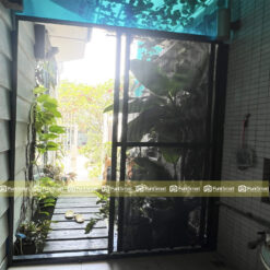 Cửa lùa inox chống muỗi 1 cánh ray đơn Funismart