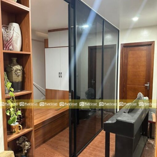 Cửa lùa Slim không ray dưới cao cấp sang trọng