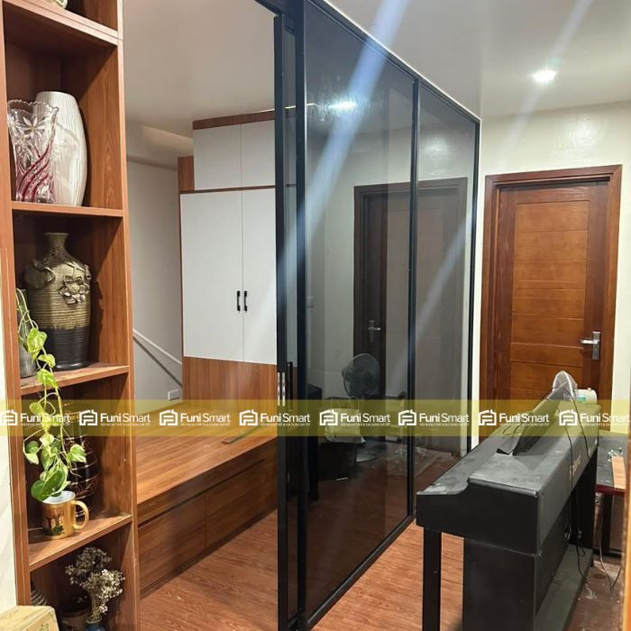 Cửa lùa Slim không ray dưới cao cấp sang trọng