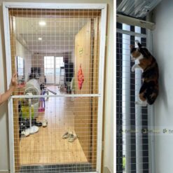 Cửa lưới an toàn dạng đóng mở cho mèo & thú cưng