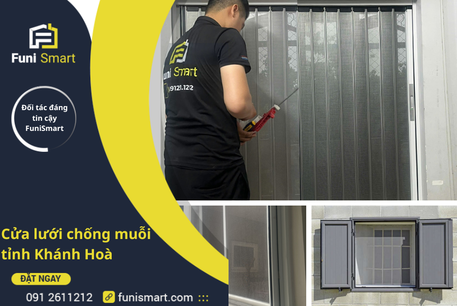 Cửa lưới chống muỗi tỉnh Khánh Hoà | FuniSmart cung cấp hàng chính hãng