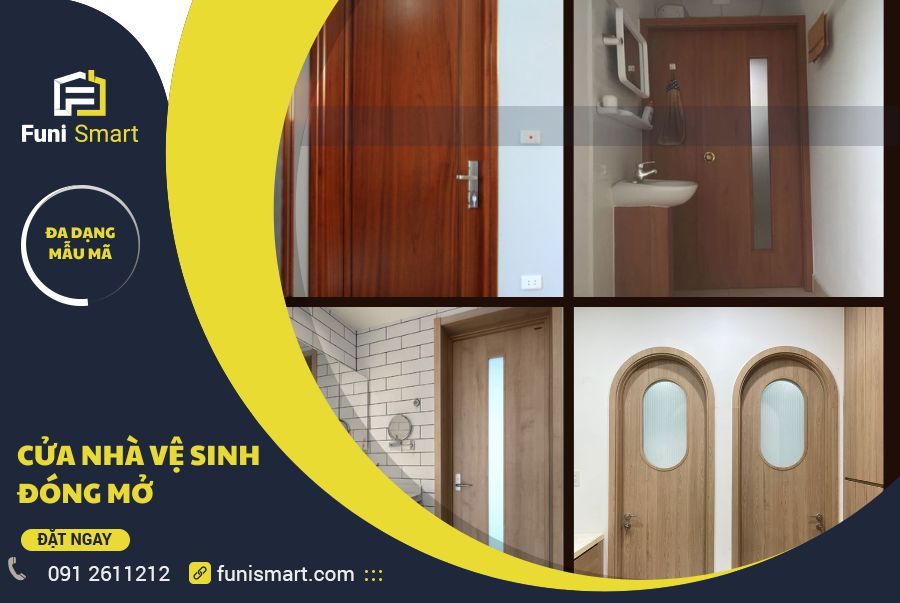 Cửa nhà vệ sinh đóng mở