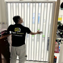 Cửa xếp lá nhựa xen kẻ cách điệu độc đáo