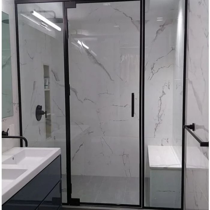 Cửa xếp nhà tắm từ cửa lùa slim không ray dưới siêu mỏng và thẩm mỹ