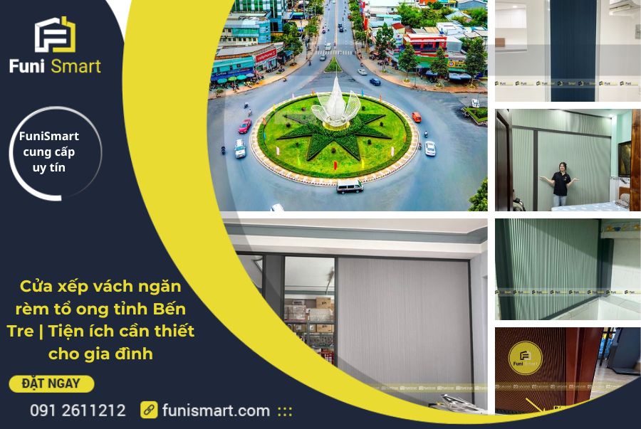 Cửa xếp vách ngăn rèm tổ ong tỉnh Bến Tre | Tiện ích cần thiết cho gia đình