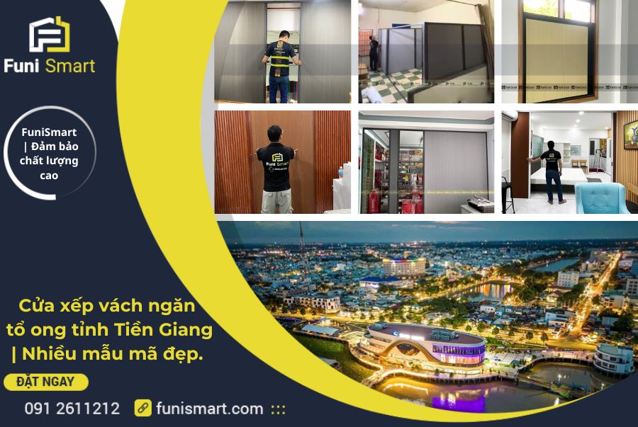 Cửa xếp vách ngăn tổ ong tỉnh Tiền Giang | Nhiều mẫu mã đẹp.