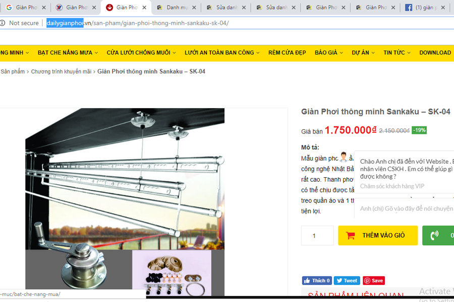 Giàn Phơi Quần Áo Thông Minh Sankaku Japan S01 từ đại lý giàn phơi.