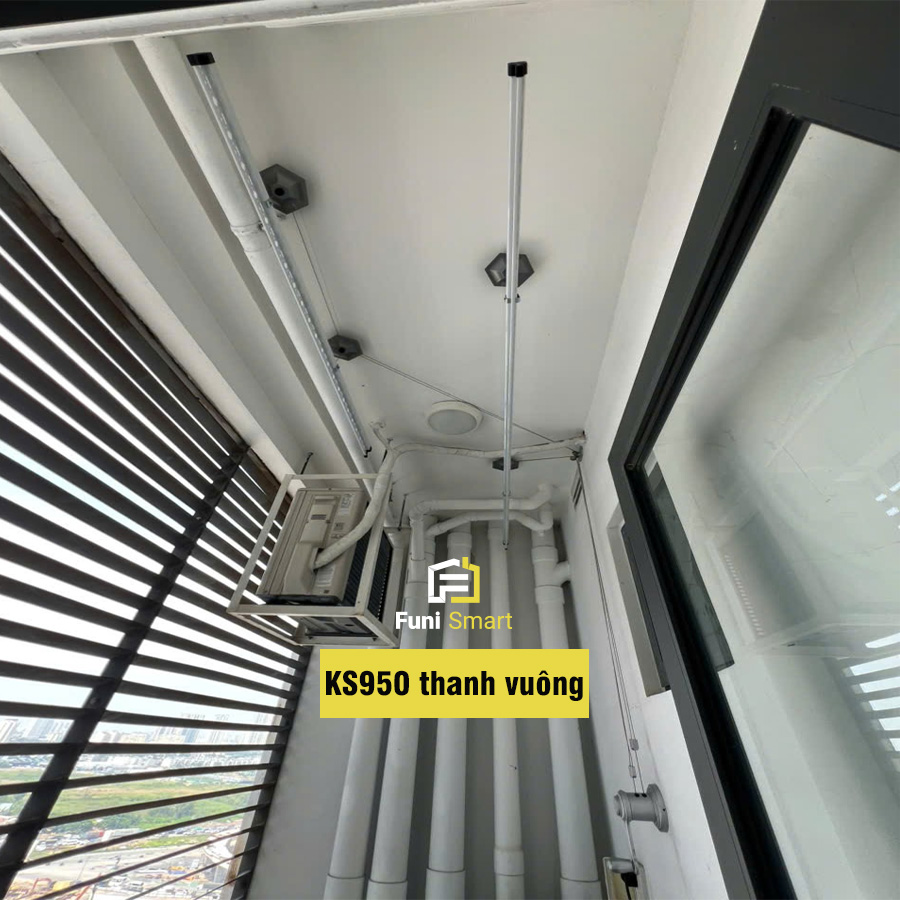 Giàn phơi thông minh ks950 thanh phơi vuông Việt Nam