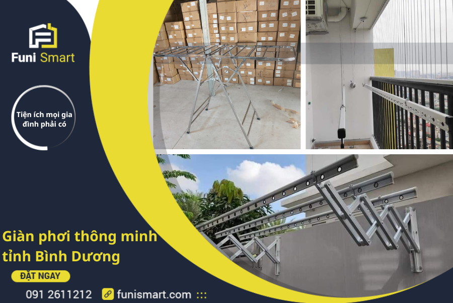 Giàn phơi thông minh tỉnh Bình Dương | Thiết bị nhà cửa hiện đại, tiện ích