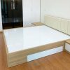 Giường gỗ mdf bọc nệm đẹp hiện đại