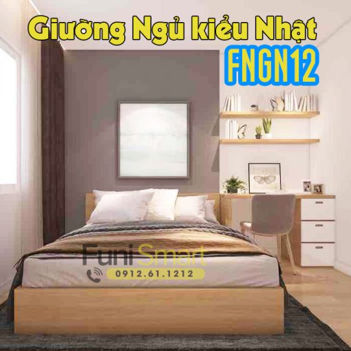 Giường ngủ kiểu Nhật Bản Funismart FNGN12 hiện đại