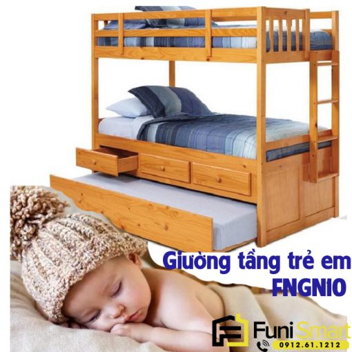 Giường tầng trẻ em gỗ tự nhiên FNGN10