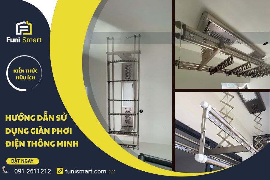 Hướng dẫn sử dụng giàn phơi điện thông minh