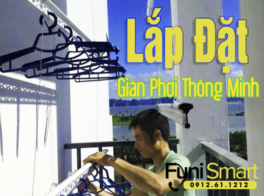 lắp đặt giàn phơi thông minh avt