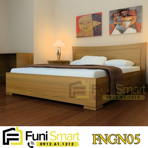 Mẫu giường gỗ đẹp đơn giản FNGN05 chất liệu MDF