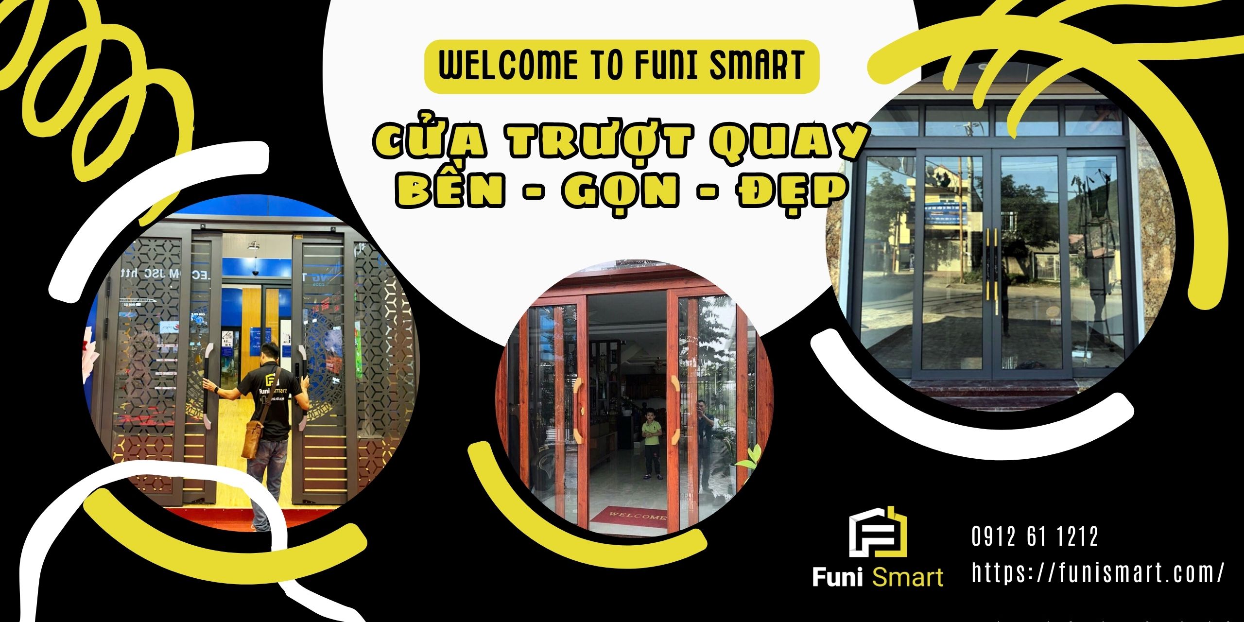 Mua cửa trượt quay chất lượng từ Funismart