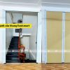 Rèm tổ ong ngăn lạnh cầu thang với phòng khách funismart hệ xếp ray xích cao cấp