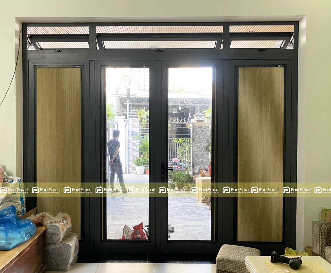 Rèm tổ ong che nắng cản sáng lắp trên kính