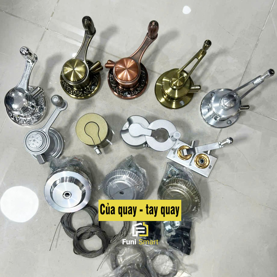 Tay quay giàn phơi củ quay giàn phơi gắn trần funismart