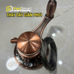 Thay dây cáp giàn phơi thông minh thay củ quay tay quay giàn phơi tại Funismart