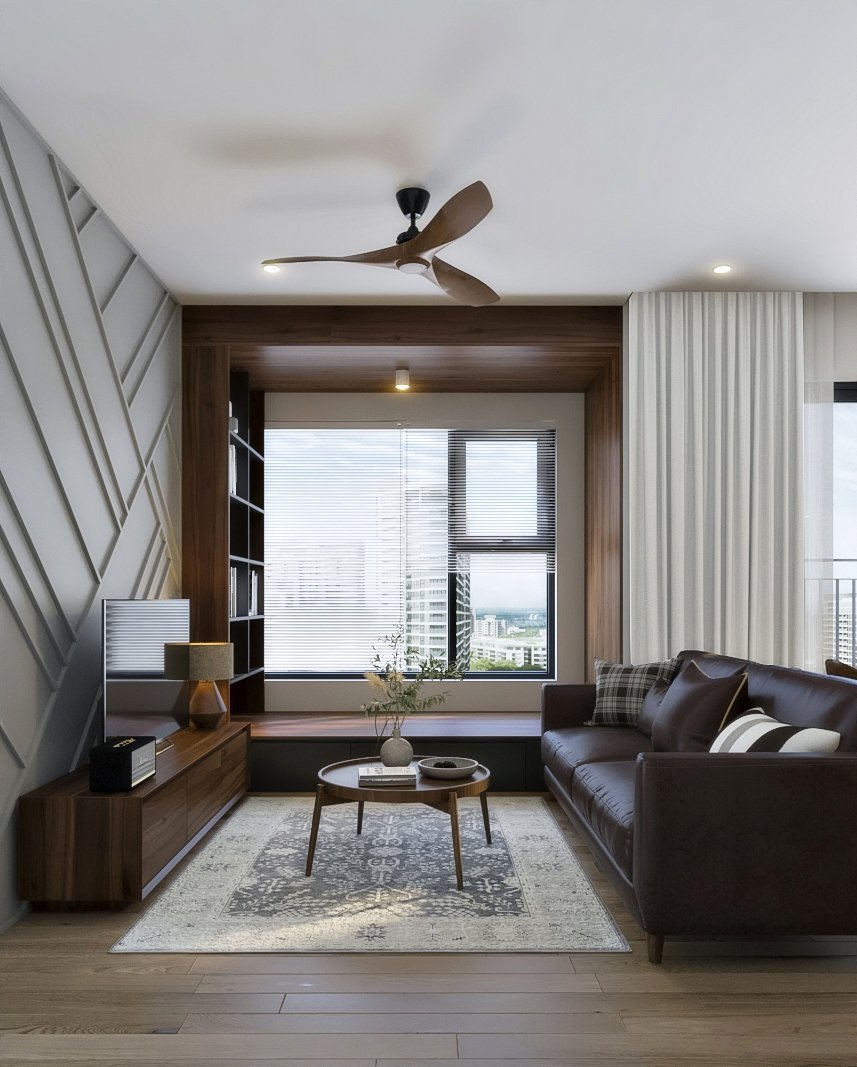 Mẫu thiết kế nội thất chung cư hiện đại phòng khách